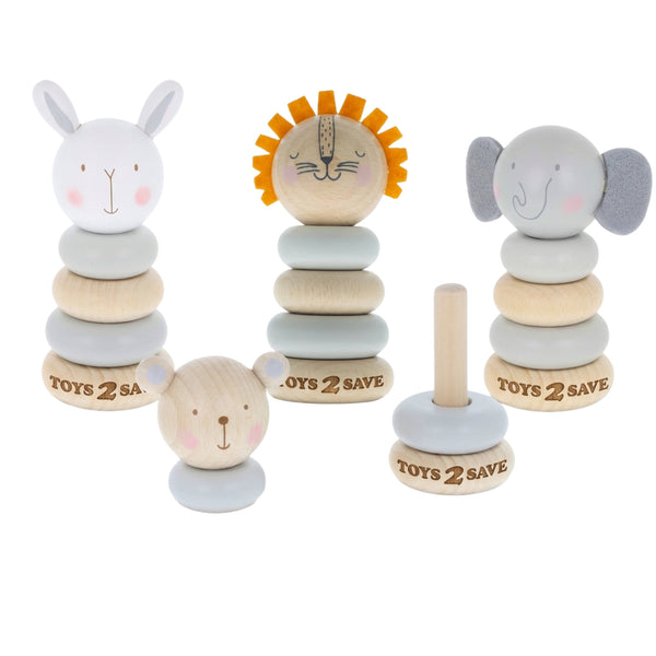 Toys2Save Wooden Stacking Rings Toy